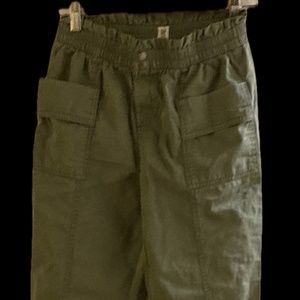 Green GapKids Pull-On Utility Joggers Size 12